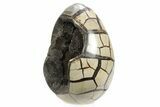 Septarian Dragon Egg Geode - Black Crystals #241096-2